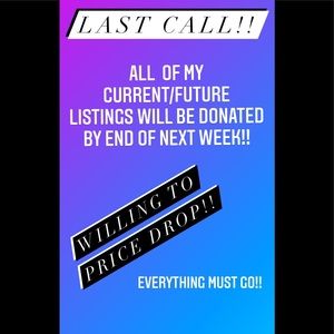 LAST CALL! Willing to bundle/discount listings!